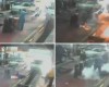VIDEO: Oil drum explodes in mans face at garage workshop